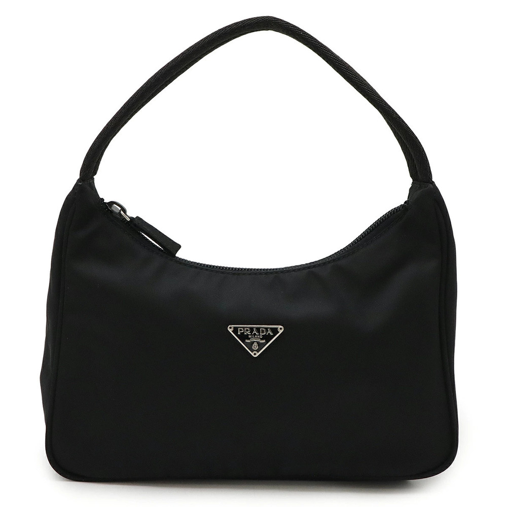Prada Triangle Sport Accessory Pouch Clutch Handbag Case NERO Black